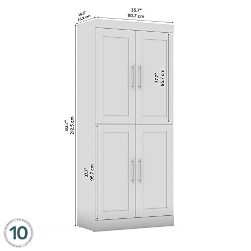 Bestar Pur Wardrobe Organizer Storage Cabinet, 36W, Ash Gray M441961