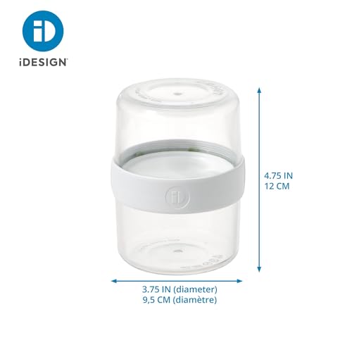 iDesign Recycled Plastic Stack n Snack Cabinet Pantry Storage Canister V399