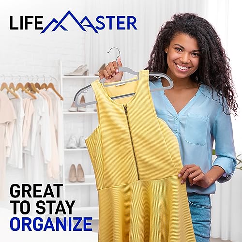 80-Piece Clothes Hanger Set with 360° Swivel Hook, Black H30763