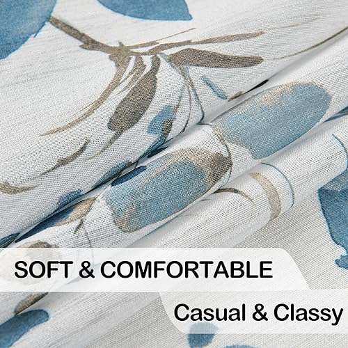 Taupe Curtains 63 Inch Semi Sheer Light Filtering Floral Grommet 2 Panels K731