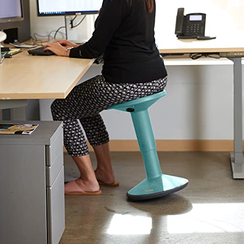 ECR4Kids SitWell Wobble Stool, Adjustable Height, Black Z4009