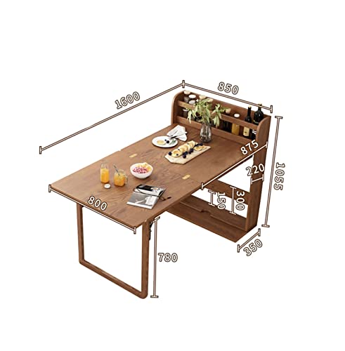 Fold Out Wall Table with Large Storage Space F3726