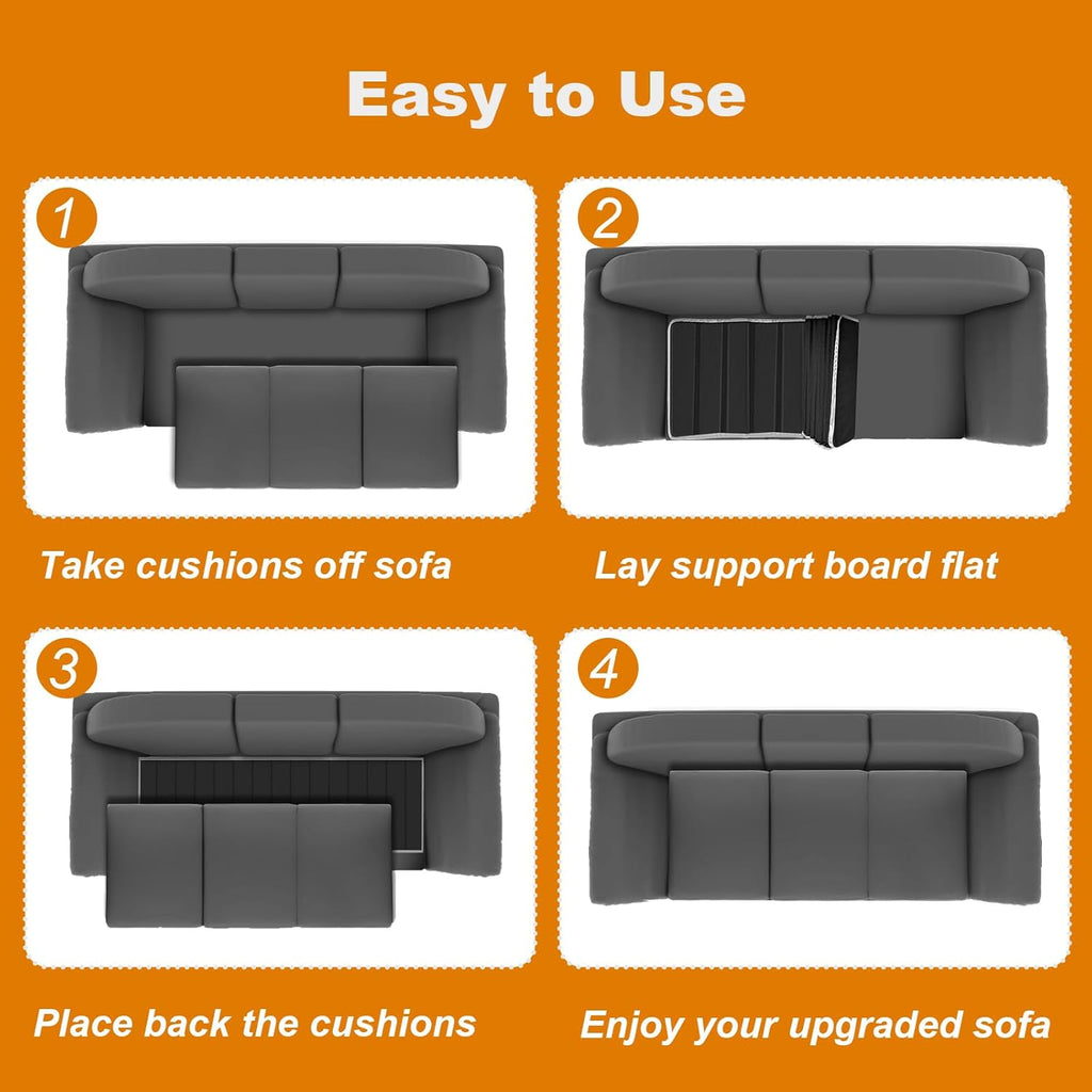 VERONLY Heavy Duty Couch Cushion Support Board for Sagging Sofas, 17"x66", Black L82622
