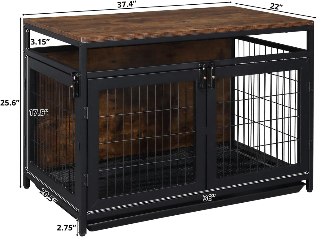 37.4" Kitchen Storage Cabinet, Modern Farmhouse Buffet with Storage S1502