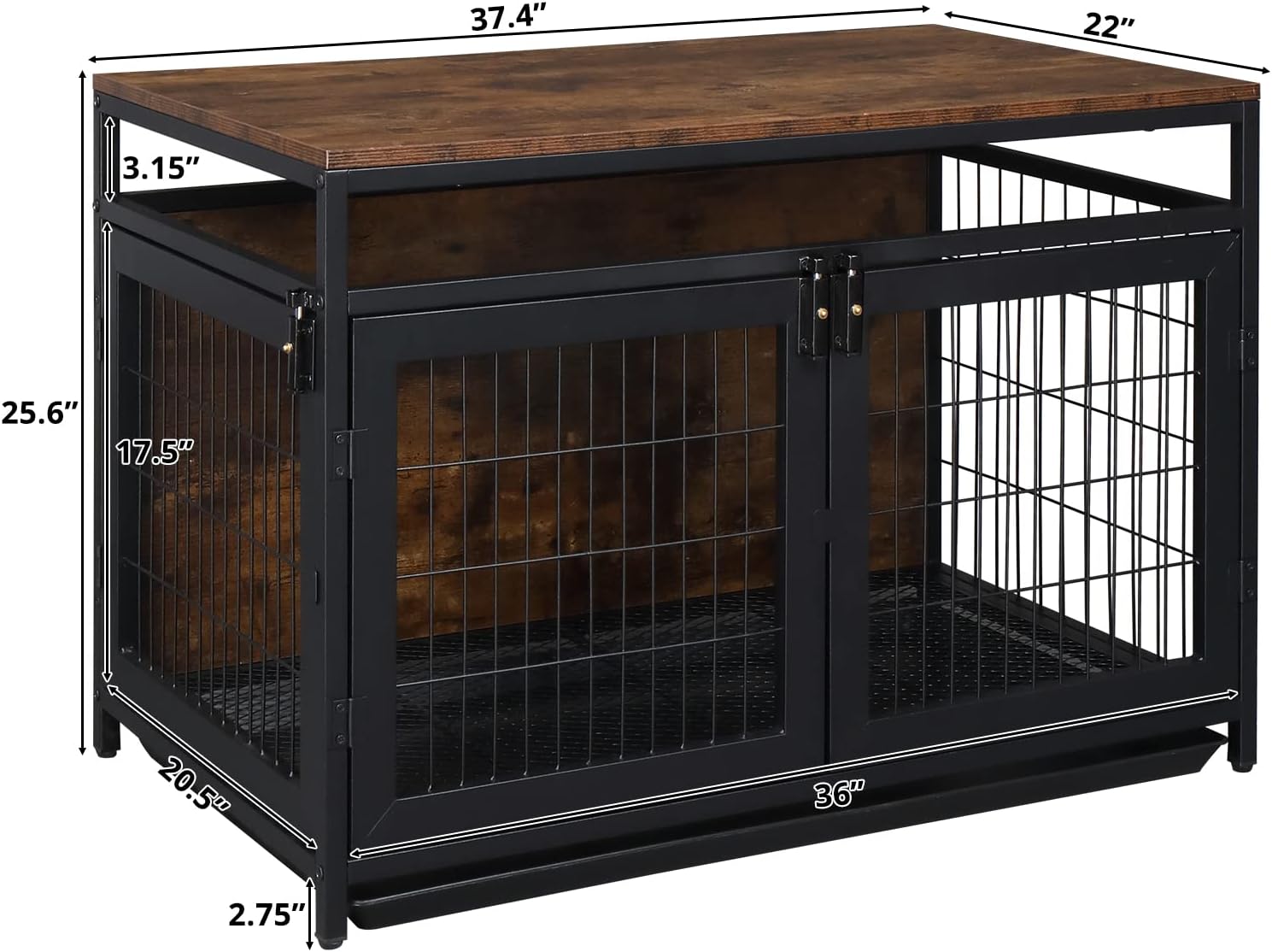 37.4" Kitchen Storage Cabinet, Modern Farmhouse Buffet with Storage S1502