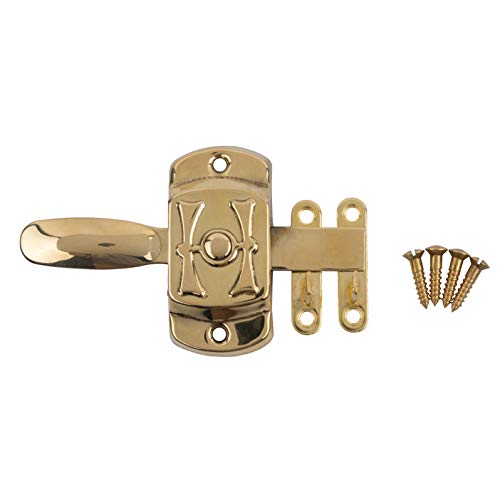 Hoosier "H" Motif Nickel Cabinet Door Latch with Offset and Flush Catches R3681