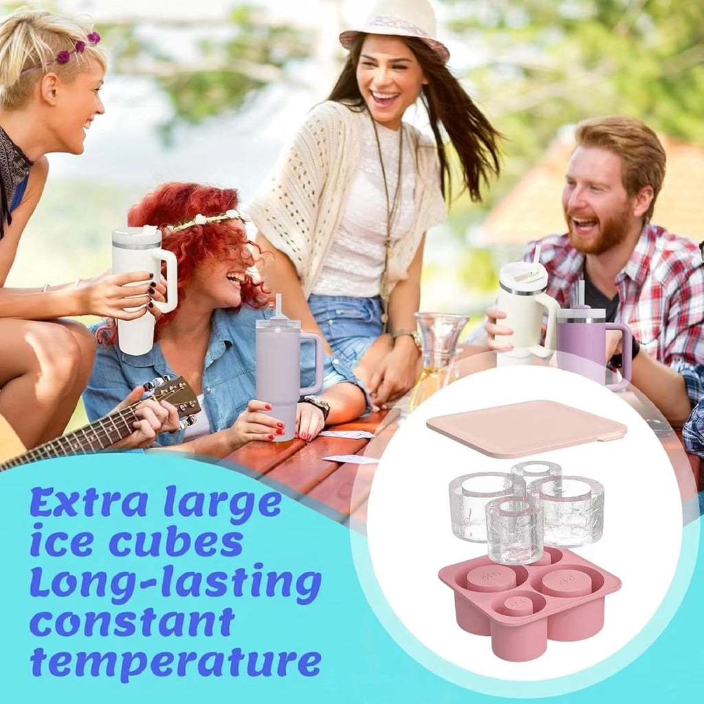 Silicone Ice Cube Tray with Lid for 40 oz Tumbler O6363