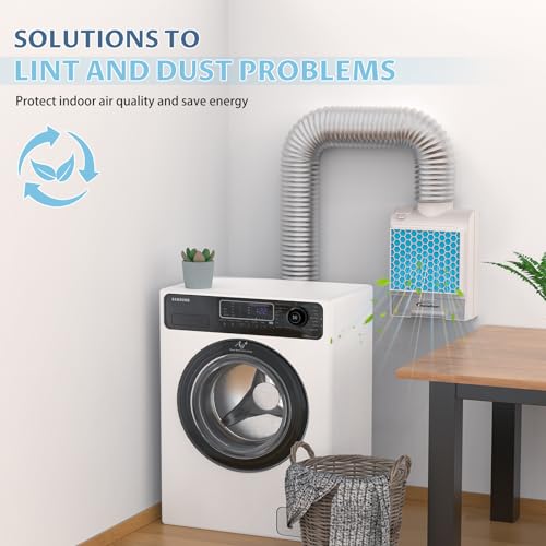 3-in-1 Indoor Dryer Vent Kit with Stainless Steel Screen Filter for Electric Clothes Dryers X569718
