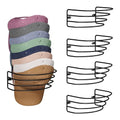 4 Pack Hat Rack Adhesive Hat Hanger for Wall Hold Up to 60 Hats, Hat Organizer for Baseball Caps, Hat Storage Display Hat Holder for Door Closet