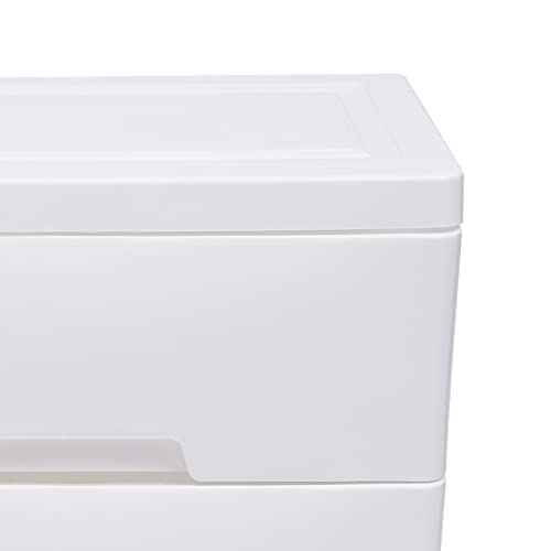 Plastic Cabinet 5 Drawers Storage Dresser for Bedroom Hallway Entryway, Blue V560