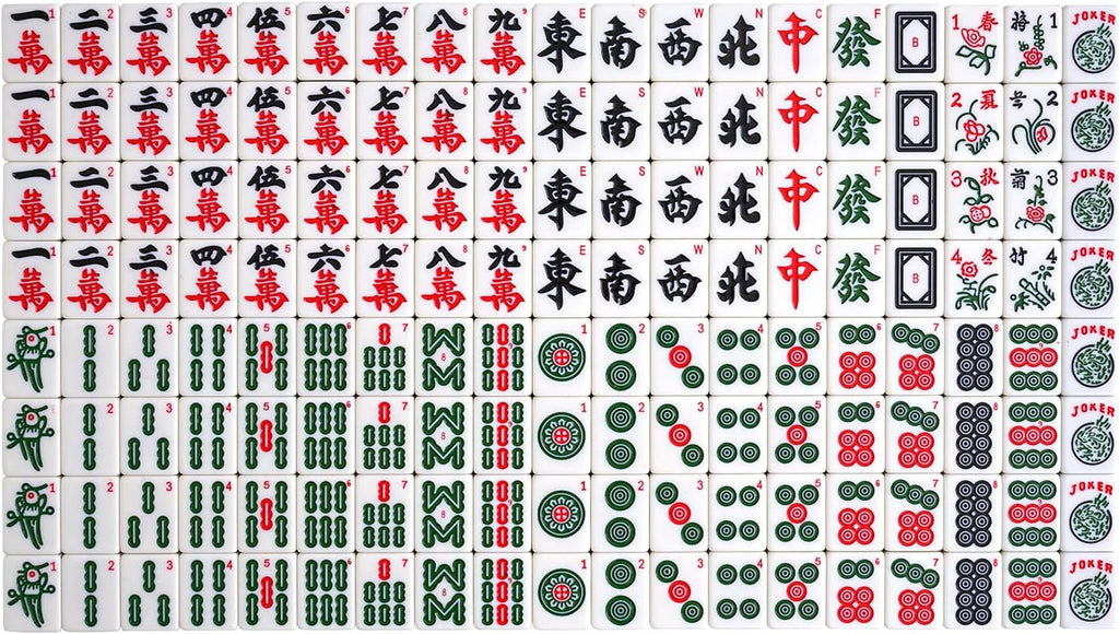 Folding Automatic Mahjong Table with Wheels, 2 Sets of Tiles B455