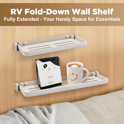 RV Aluminum Foldable Shelf Wall-Mounted 16 inch U524681