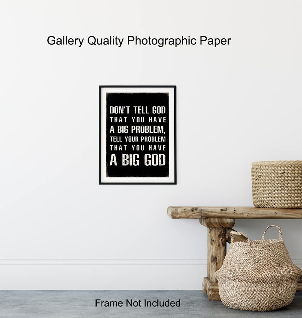 Christian Faith Wall Art for Men - Jesus God Motivational Poster Z201