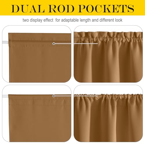 NICETOWN Door Blinds for Living Room Window, Privacy Room Darkening French Door Curtains, 25" W x 64" L, Greyish White T6443