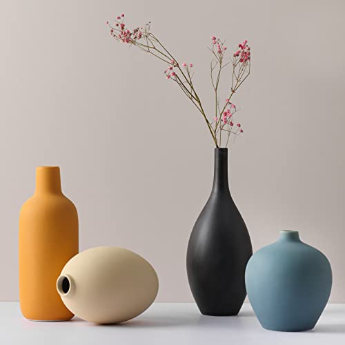CUCUMI 4pcs Ceramic Vases Farmhouse Table Decor C669