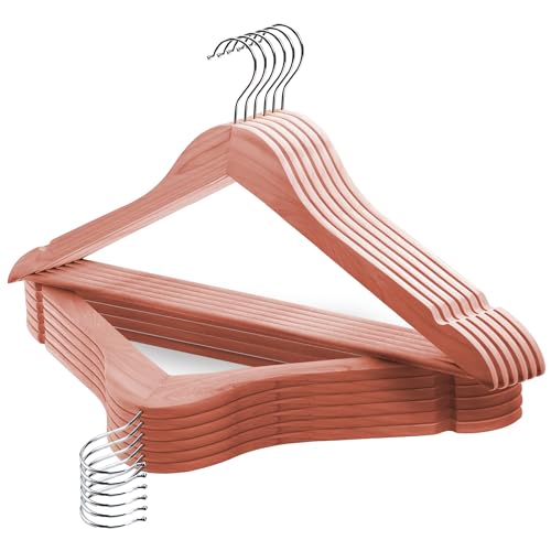 Neaties Premium Red Cedar Hangers for Closet with Bar, 6 Pack K1437