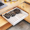 Pull out Cabinet Organizer, Expandable(11.7"-19.7") Heavy Duty Slide out Drawers Fixed with Adhesive Nano Film for Pots, Roll out Shelf Storage for Kitchen Base Cabinet Organization, Pantry