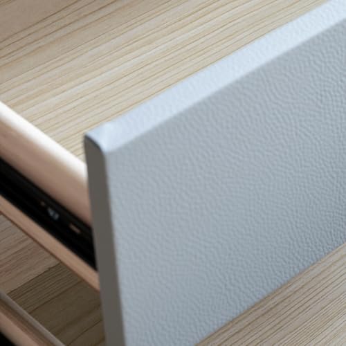 White Nightstand with 2 Drawers, Wood Top C529458
