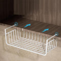 Under Shelf Wire Basket under shelf basket Hanging Storage Baskets Multipurpose All Metal Under Shelf Wire Basket Slide in Baskets for Kitchen(Large black)