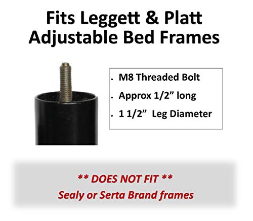 Leggett & Platt Adjustable Bed Leg Kit, 7", Set of 4 E5167