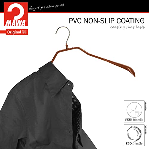 Mawa by Reston Lloyd BodyForm Non-Slip Clothes Hanger for Jackets, Suits and Coats, White, Set of 2 P68445