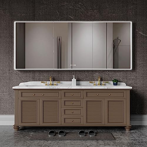 48" Wall Mounted LED Medicine Cabinet with Mirror, Defogger & USB Y18036