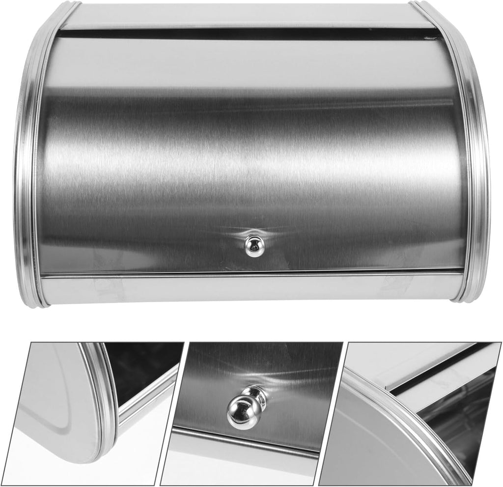 Holibanna Bread Storage Container Box Stainless Steel with Cover B140