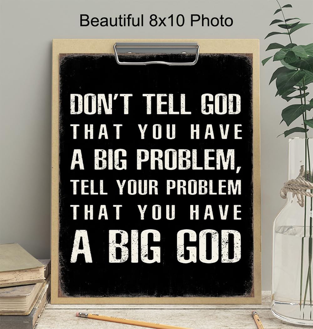 Christian Faith Wall Art for Men - Jesus God Motivational Poster Z201