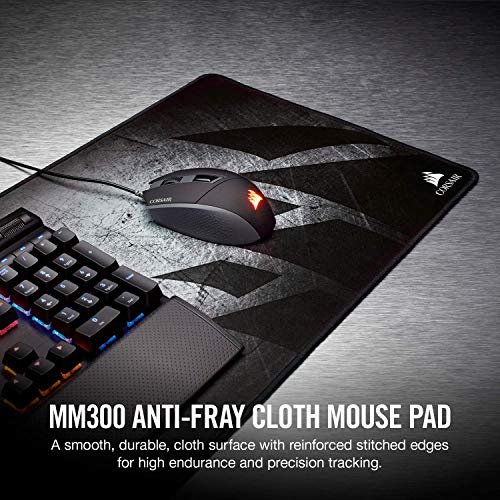 Corsair MM300 Anti-Fray Cloth Gaming Mouse Pad, Medium T1331