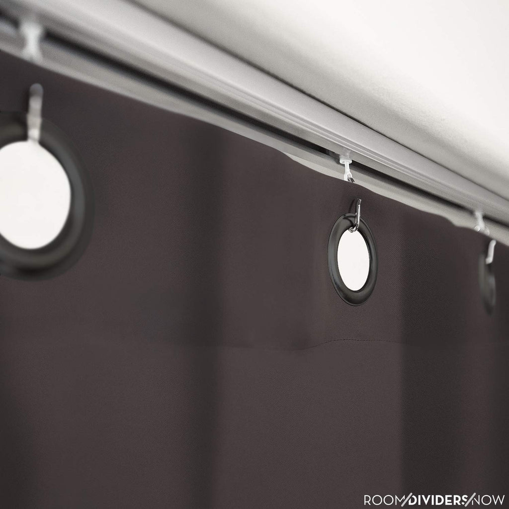 Ceiling Track Room Divider Kit - X-Large, 8ft Tall x 9ft-12ft Wide, Dark Chocolate Y8101