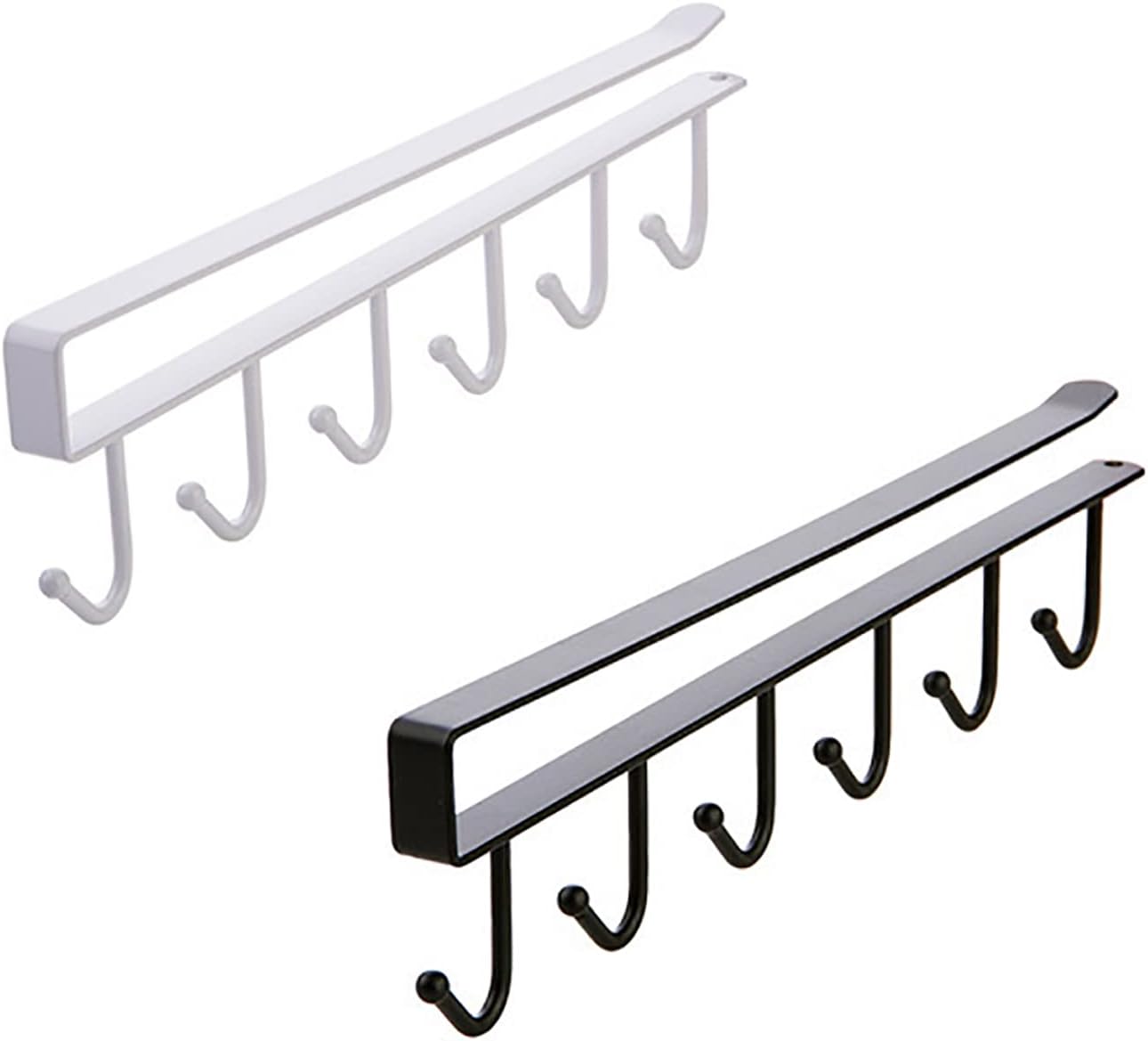 Under Cabinet Cup Holder with 6 Hooks, 2 Pack S5670