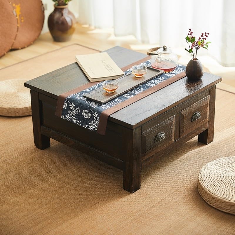 Chinese Style Wooden Sofa Table with Storage Cabinet O636