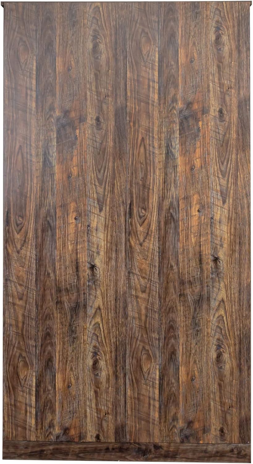 Tall Storage Cabinet Country Wood with Sliding Door U244789