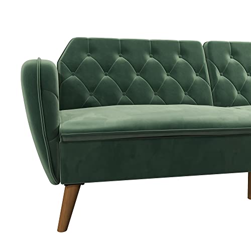 Novogratz Tallulah Memory Foam Futon Convertible Couch, Camel O490