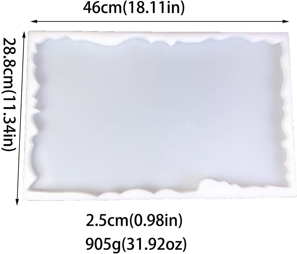 River Table Silicone Mold Large Irregular Rectangle Resin Epoxy Craft, Blue B49643
