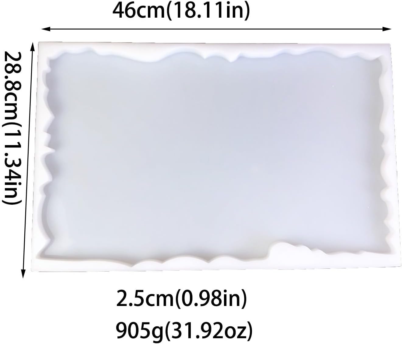 River Table Silicone Mold Large Irregular Rectangle Resin Epoxy Craft, Blue B49643
