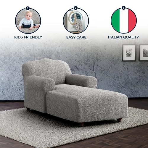 PAULATO BY GA.I.CO. Chaise Lounge Cover Stretch Slipcover Cream B68048