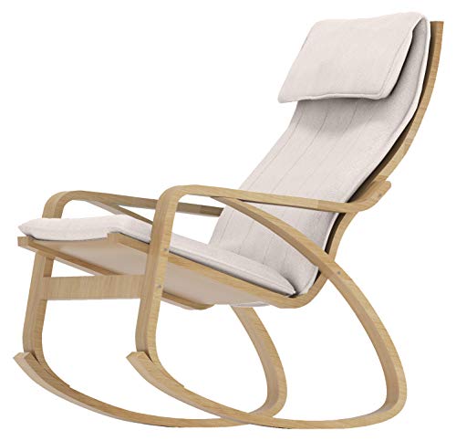 Poang Chair Cover Replacement for IKEA Armchair Slipcover, Polyester Flax Beige U401183