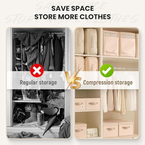 Heavy Duty Compression Storage Bag for Quilts and Clothes, Gray Large B24181
