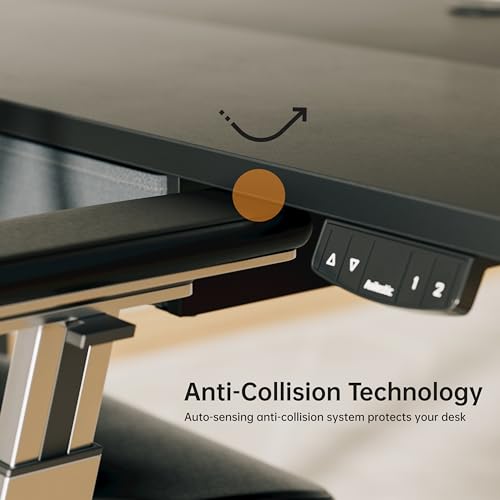 Standing Desk with 2 Drawers, Adjustable Height, White O451