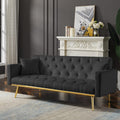 Black Convertible Folding Futon Sofa Bed, Sleeper Sofa Couch for Compact Living Space. Modern Couch for Bedroom,Apartment Sofa,Office Couch