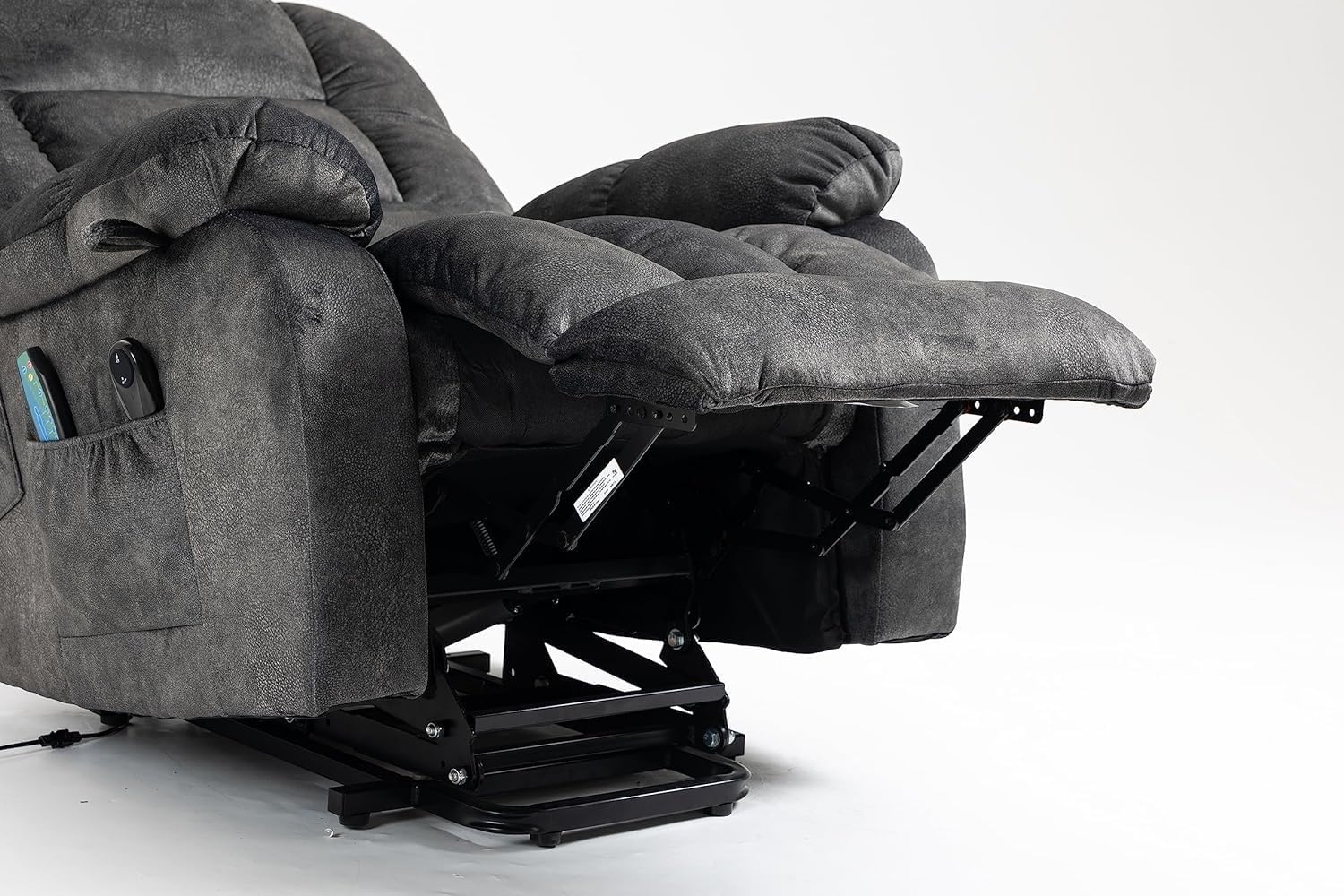 Large Fabric Power Lift Recliner Chair for Elderly with Heat and Massage E672690