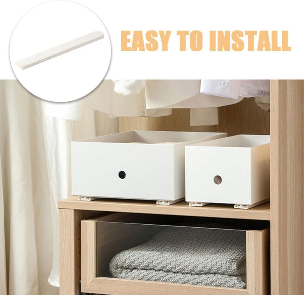 Housoutil Drawer Slides, 4Pcs Screw-On Plastic Drawer Rails Guide Rails V540