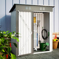 Metal Storage Shed 5x3 FT, Metal Utility Tool Sheds & Outdoor Garden Storage Cabinet with Latches and Lockable Doors for Patio Furniture, Backyard, Lawn, Meadow, Farmland