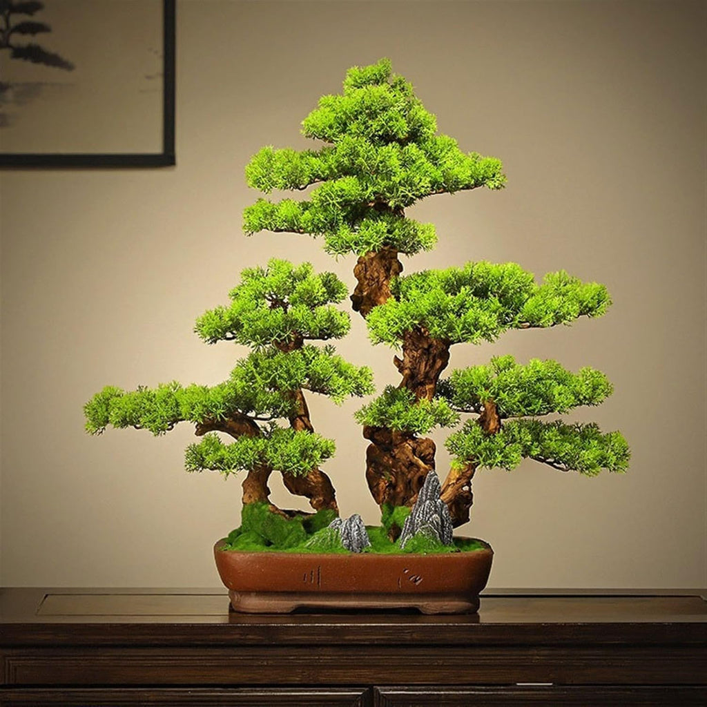Artificial Bonsai Tree Fake Green Plant Potted Office Decoration B101450