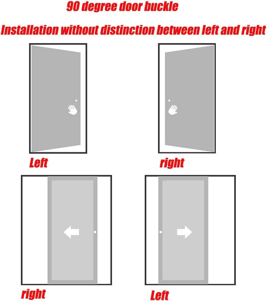 90 Degree Barn Door Lock Latch Glow Black Zinc Alloy I42573