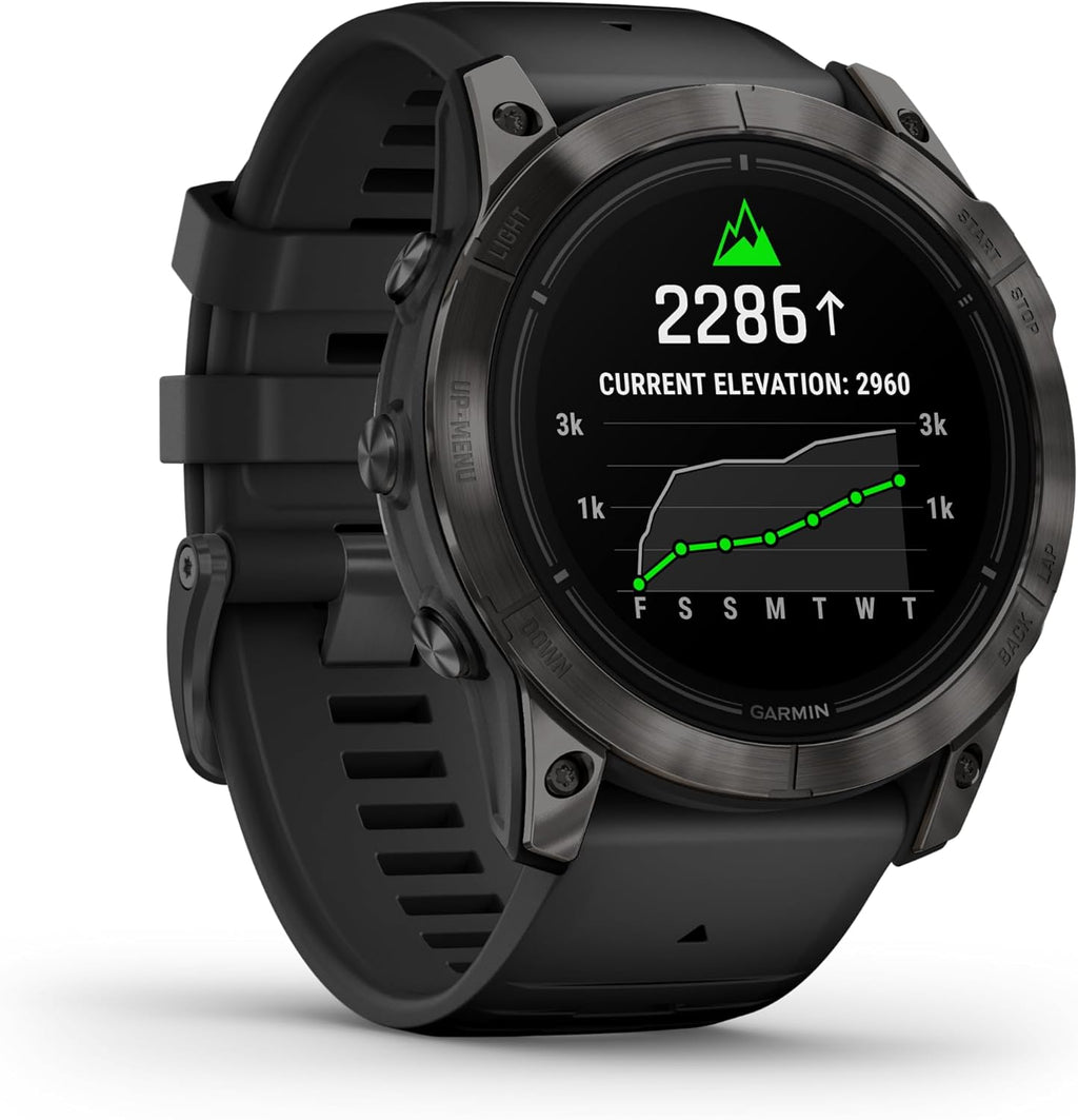 Epix Pro Gen 2 Sapphire Titanium 51 mm Watch, AMOLED Display, GPS Smartwatch Bundle B378434
