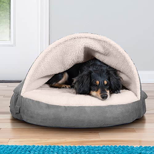 Furhaven 26" Round Cooling Gel Dog Bed for Small/Medium Dogs, Removable Washable Cover, Pink S59781