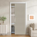 100% Blackout Fabric Folding Door Curtain with Magnetic Closure - Accordion Style for Sliding Doors, Closets,Wardrobe and Temporary Door Solutions Doorway Curtains（W42 x L78, Grey 1 Panel）