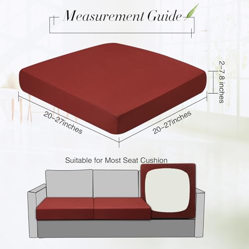 Set of 4 Waterproof Stretch Cushion Covers for Sofa Seat (Sand) K7138